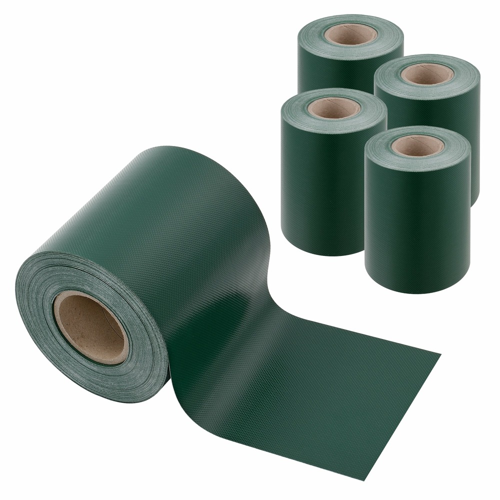 Lot de 4 bandes de brise-vue pvc 140 m x 19 cm 26,6 m² vert mousse
