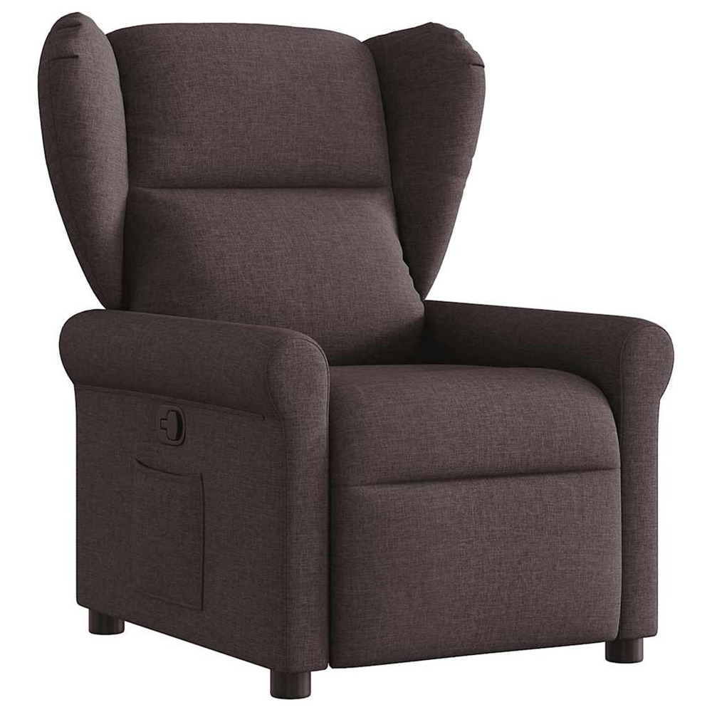 Fauteuil inclinable marron foncé tissu