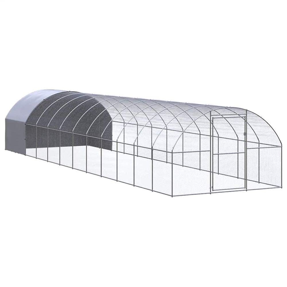 Poulailler d'extérieur 3x12x2 m acier galvanisé