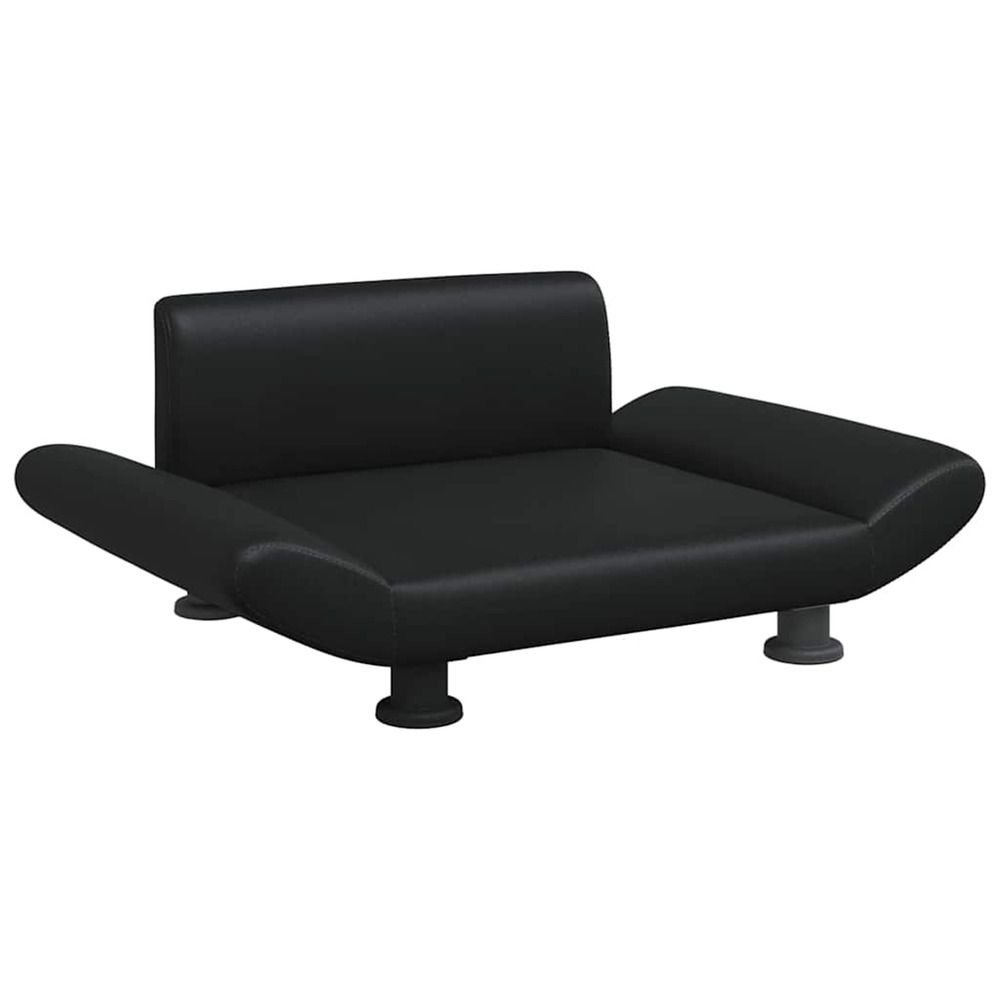 Lit pour chien noir 70x45x28 cm similicuir