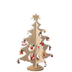 Arbre de noël pliable en bois multicouleur 29x24x3 cm h3