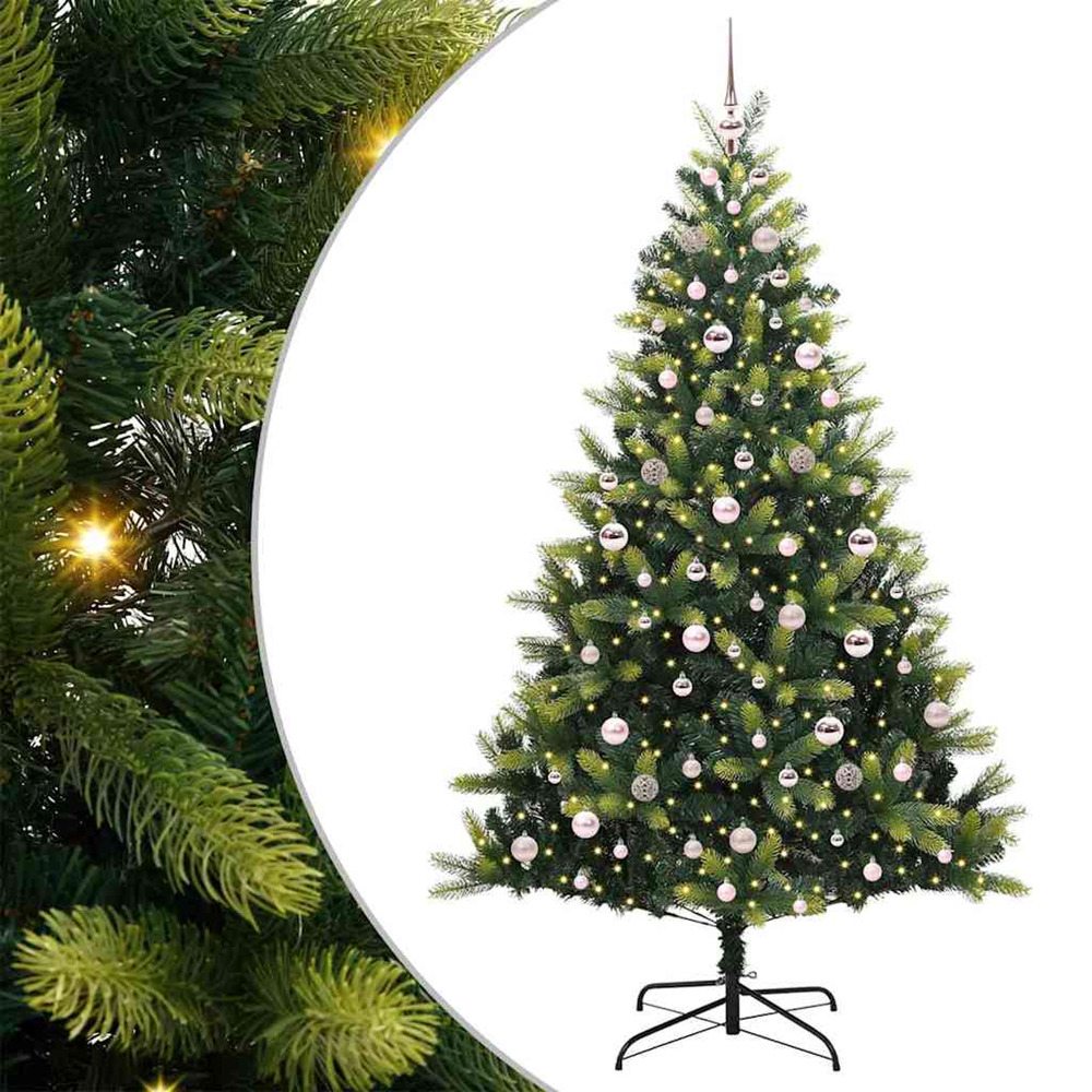 Arbre de noël artificiel en silicone flexible 300 leds 210 cm