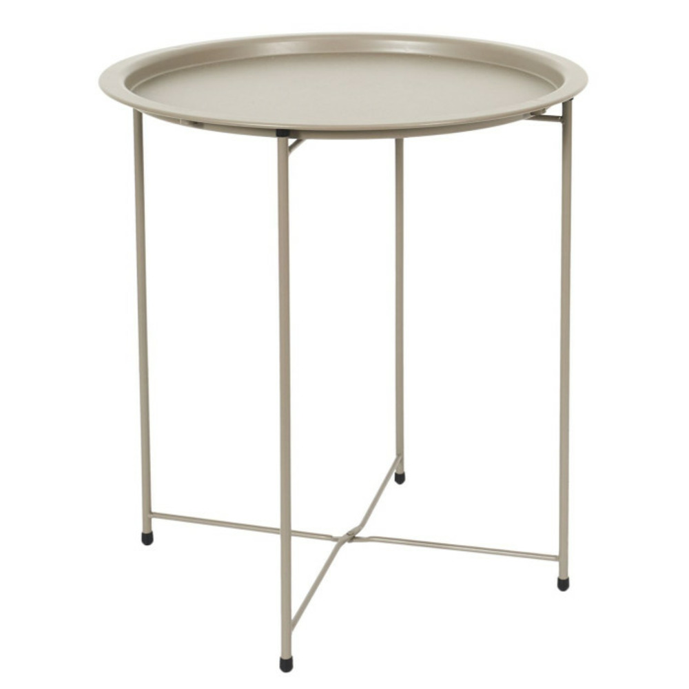 Table d'appoint en métal sienna 50cm beige
