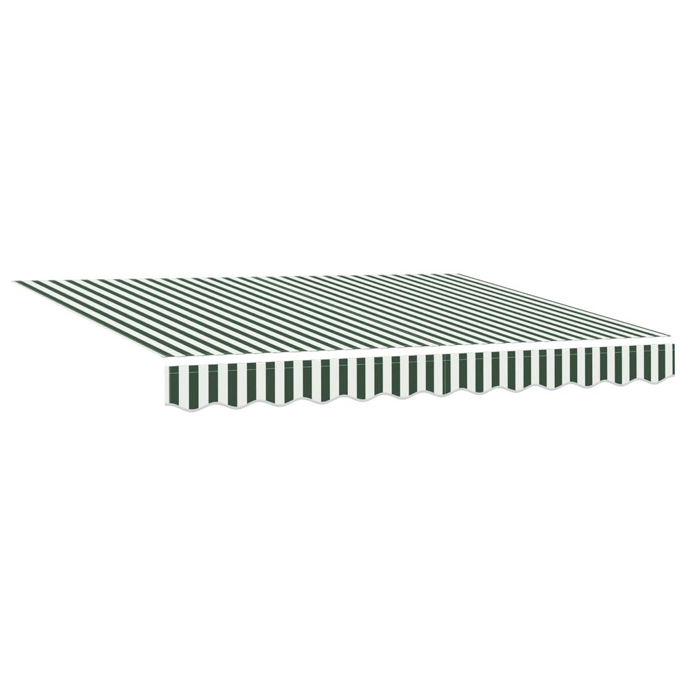 Auvent rétractable vert et blanc 300 x 250 cm