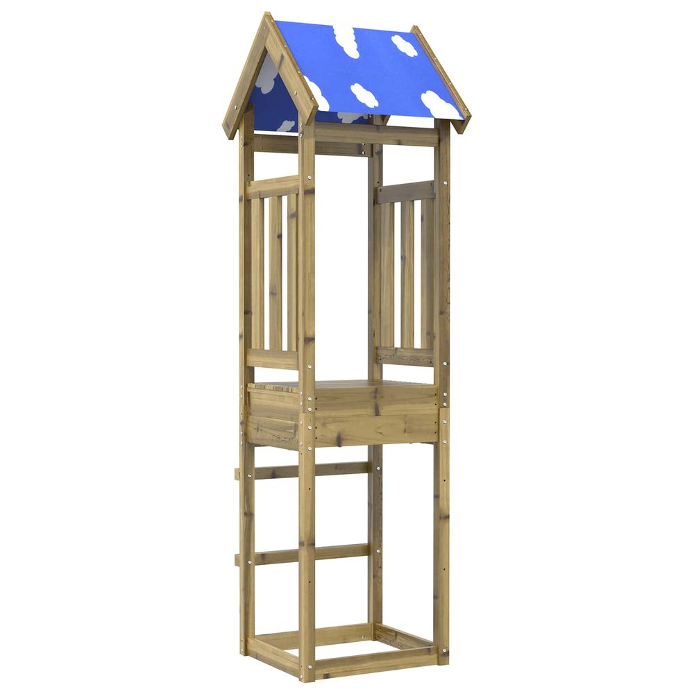 Tour de jeu marron 52,5 x 46,5 x 208 cm bois solide imprégné