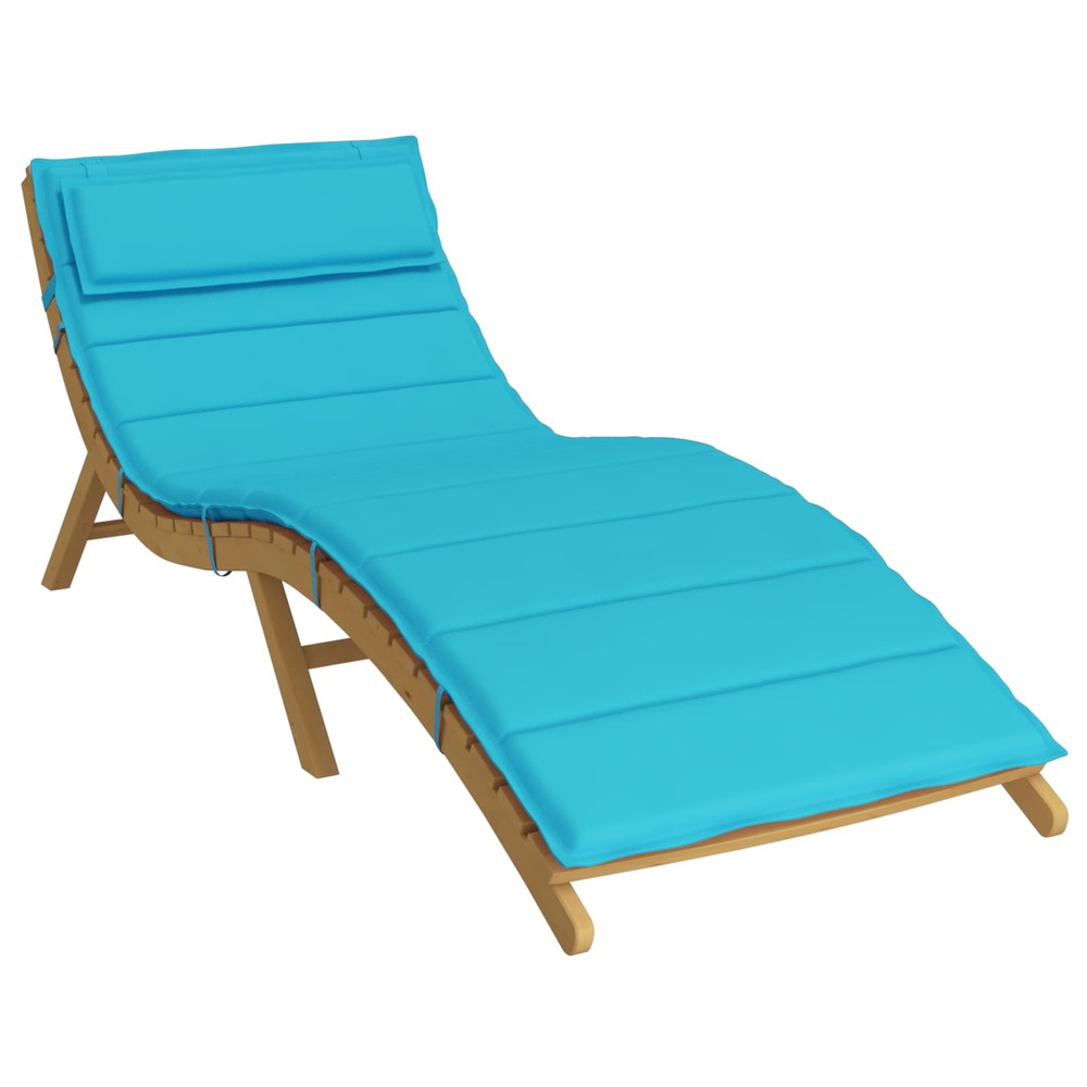 Coussin de transat ensoleillé turquoise 178 x 60 x 4 cm