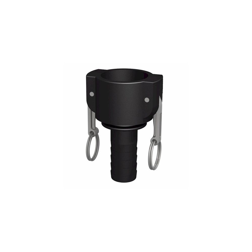 Raccord camlock femelle - male cannelé droit en polypropylène - ø a: 3/4'' | ø b