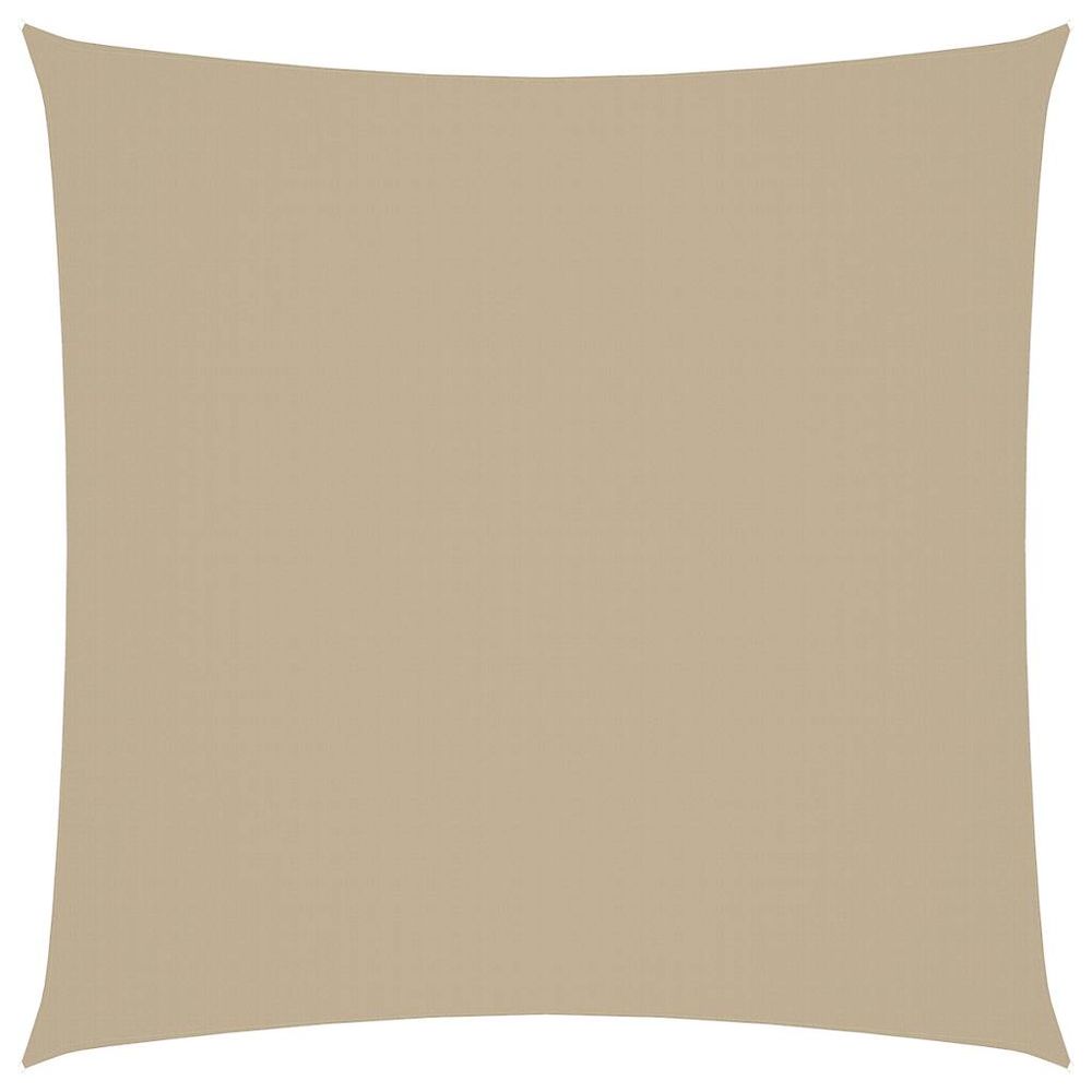 Voile de parasol tissu oxford carré 5x5 m beige