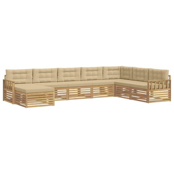 Ensemble de canapés d'extérieur 8 pc blanc et beige