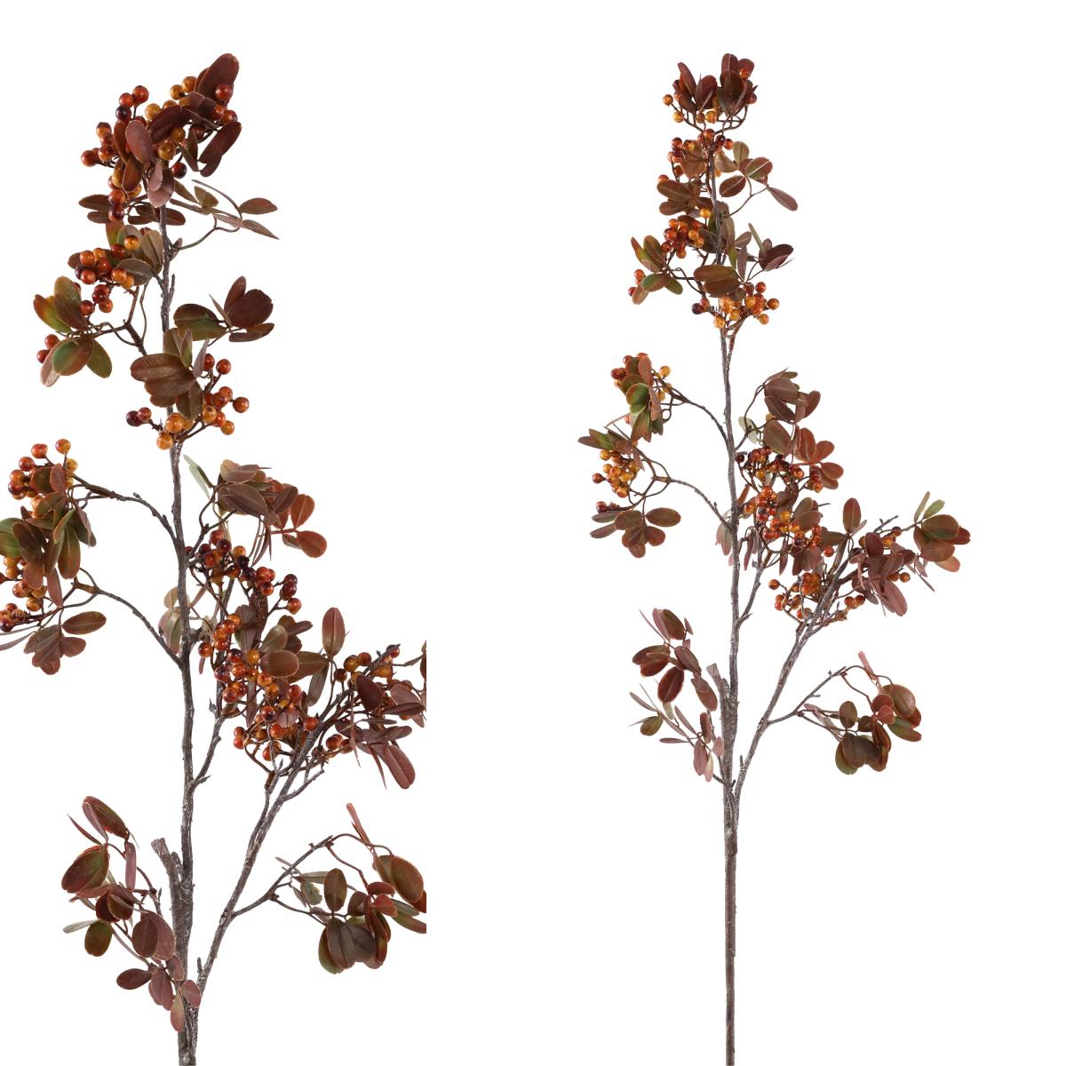 Ptmd berry plante artificielle - 49 x 33 x 89 cm - plastique - rouge