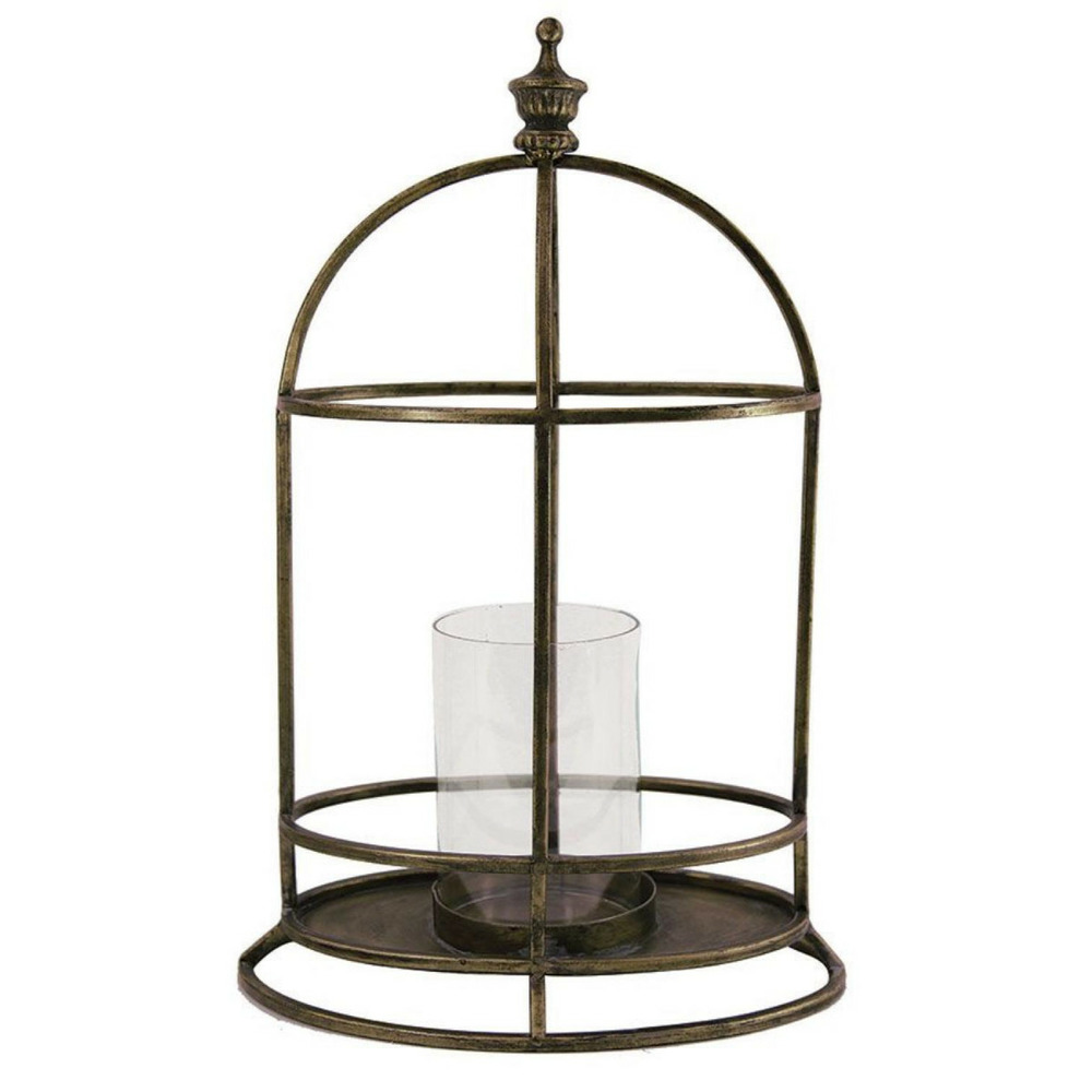 Lanterne laitonnée métal bronze - charme interior's