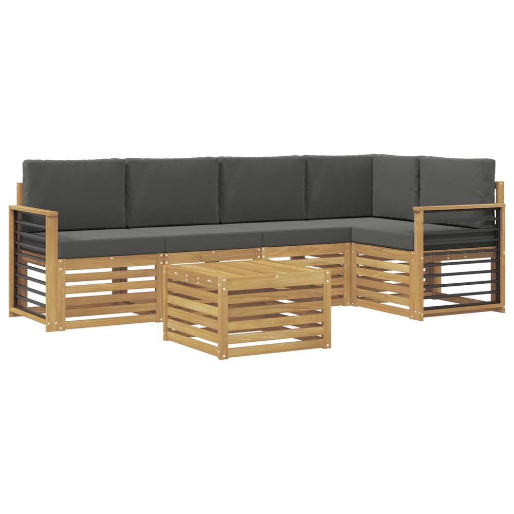 Ensemble de canapés d'extérieur 6 pc blanc et anthracite