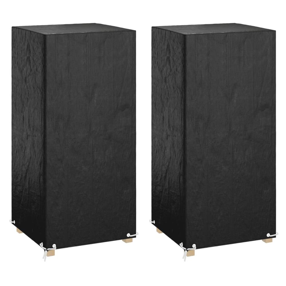 Housses de chaise de jardin 2 pcs 8 œillets 75x70x140 cm pe
