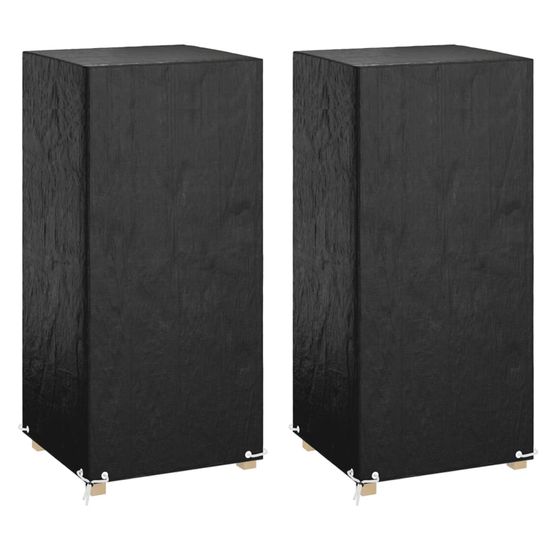Housses de chaise de jardin 2 pcs 8 œillets 75x70x140 cm pe