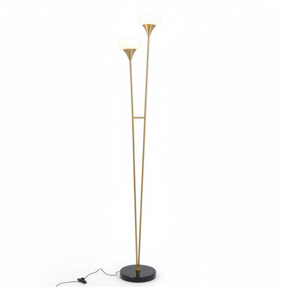 Lampadaire led veronica métal doré 28x25x176cm