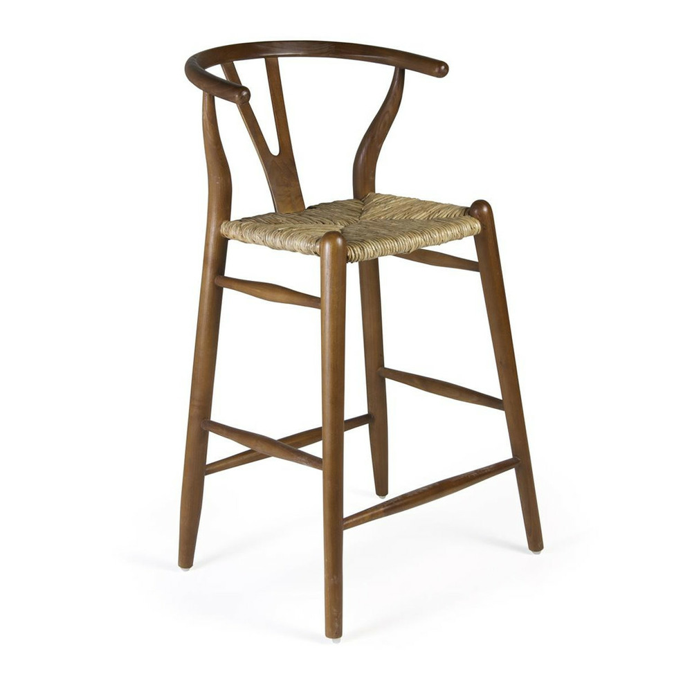 Chaise haute rotin bois marron - izenia décoration d'autrefois
