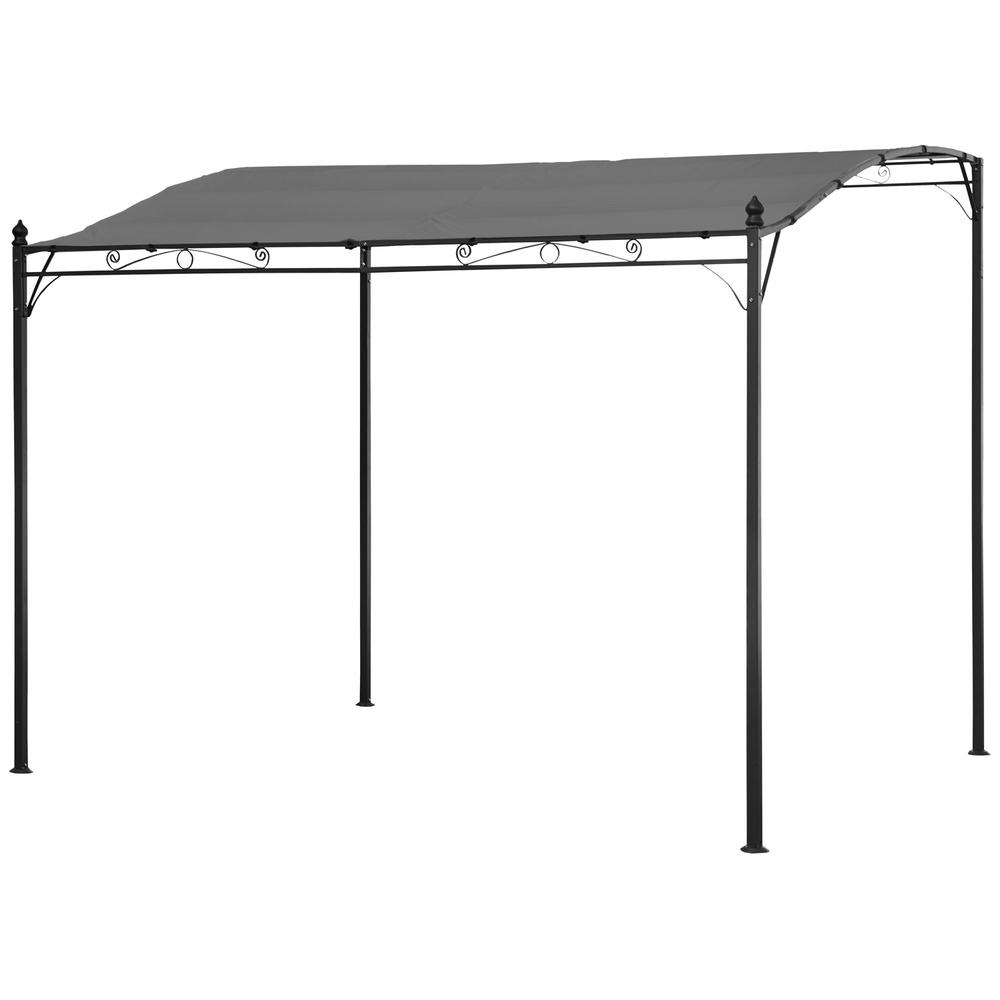 Pergola murale 3 × 2,5m nice grise