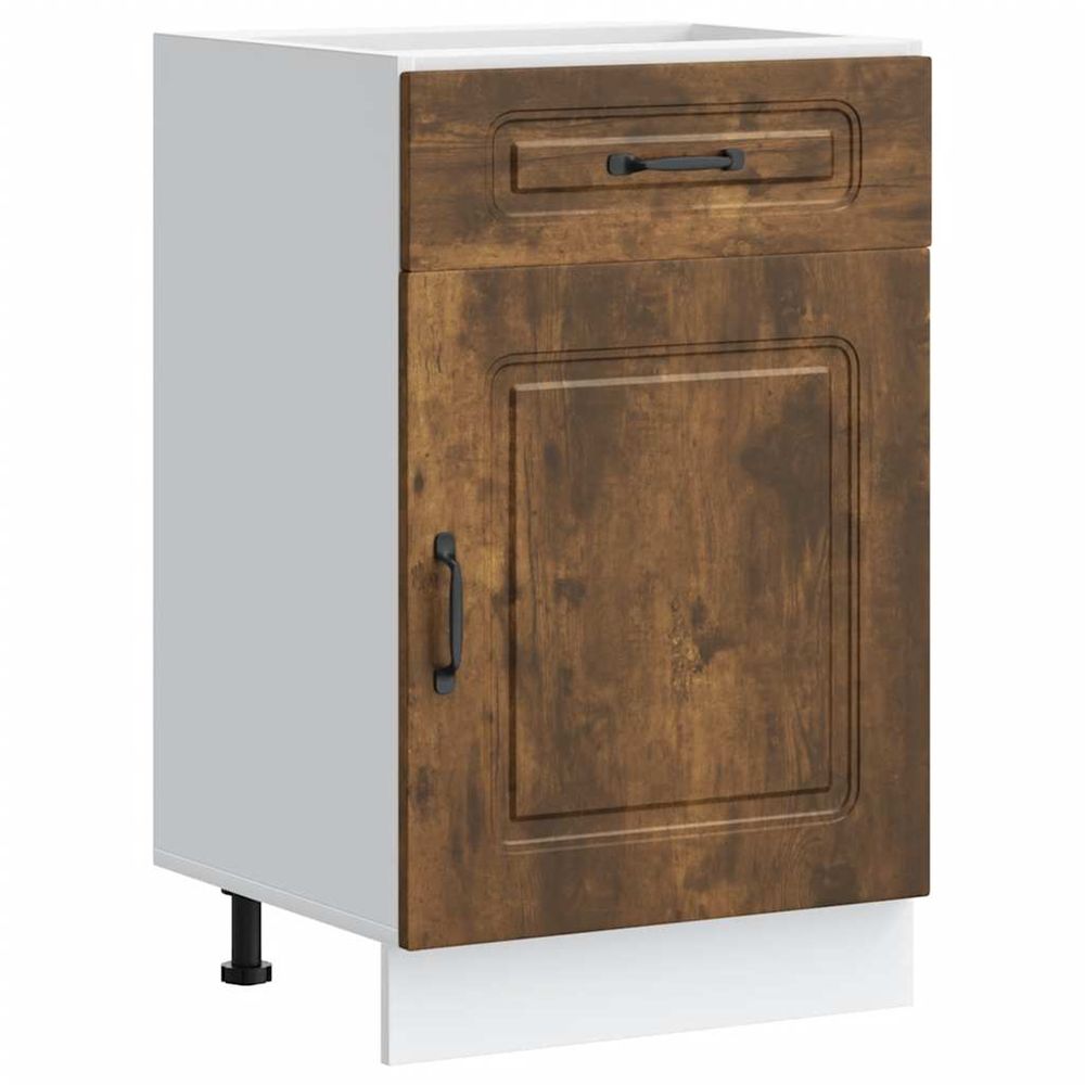Armoire de cuisine kalmar chêne fumé bois d'ingénierie