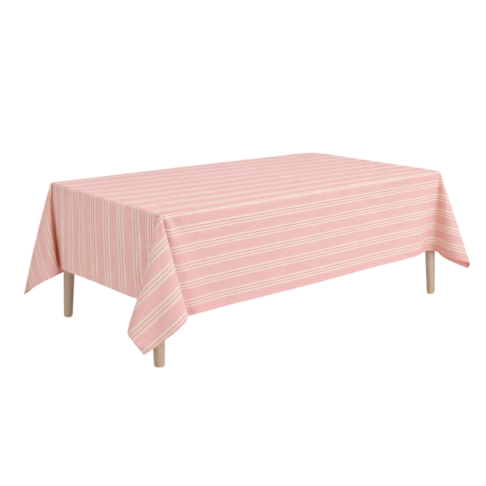 Mica decorations evie nappe rectangulaire pour table salle à manger rayée - nappe pour intérieur et extérieur 250 x 140 cm - linge
