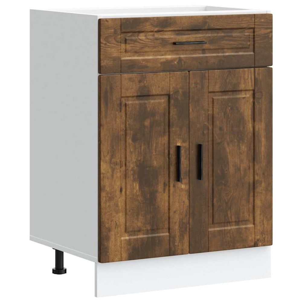 Armoire de cuisine porto chêne fumé bois d'ingénierie
