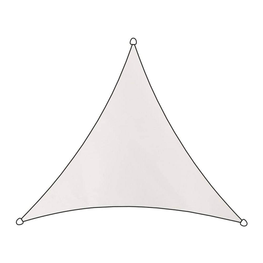 Tissu d'ombrage como polyester triangle 3,6x3,6 m blanc | Truffaut