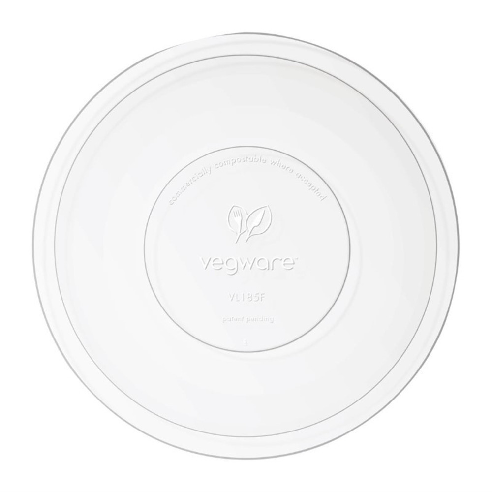 Couvercles plats compostables en pla - lot de 300 - série 185 - vegware