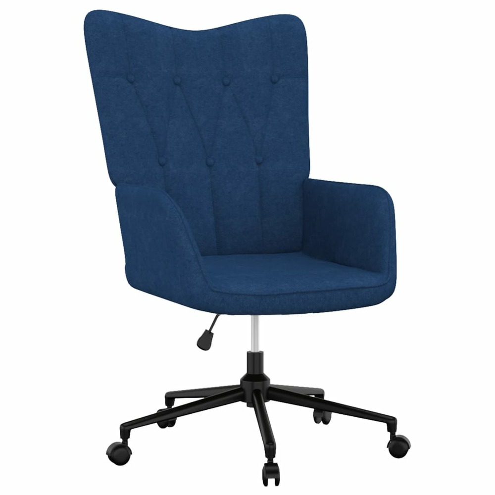 Chaise de relaxation bleu tissu