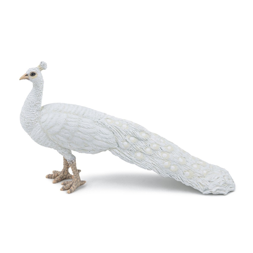 Figurine paon blanc