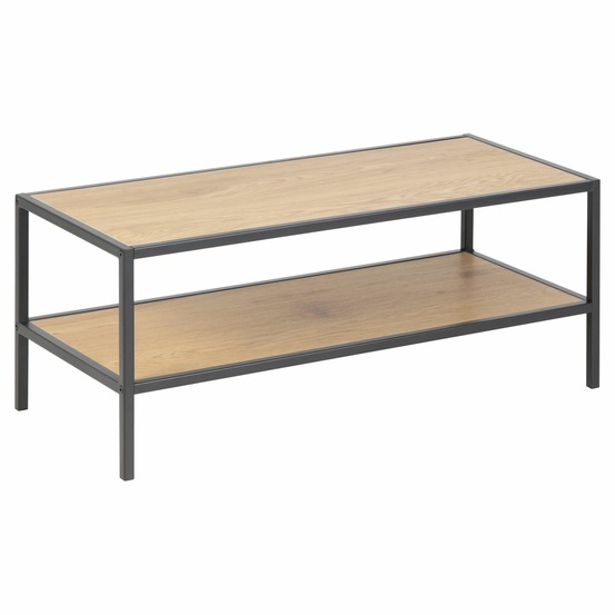 Meuble à chaussures ajouré 2 niveaux en mdf et métal - noir et beige