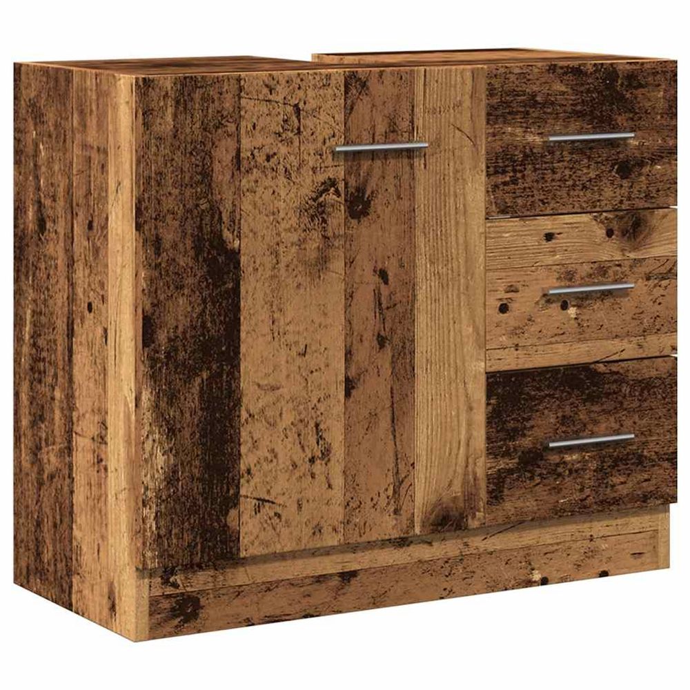 Armoire d'évier vieux bois 63x30x54 cm bois d'ingénierie