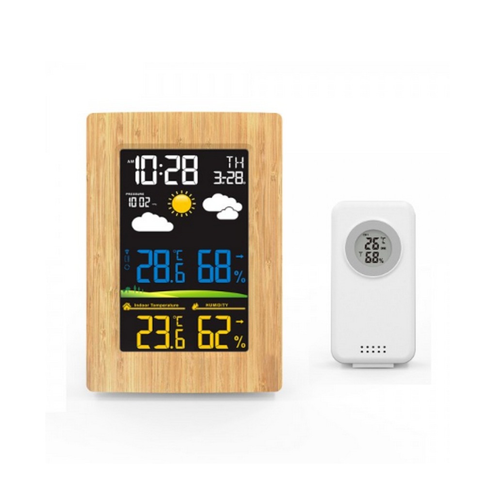 Station météo bois/noir - sl264