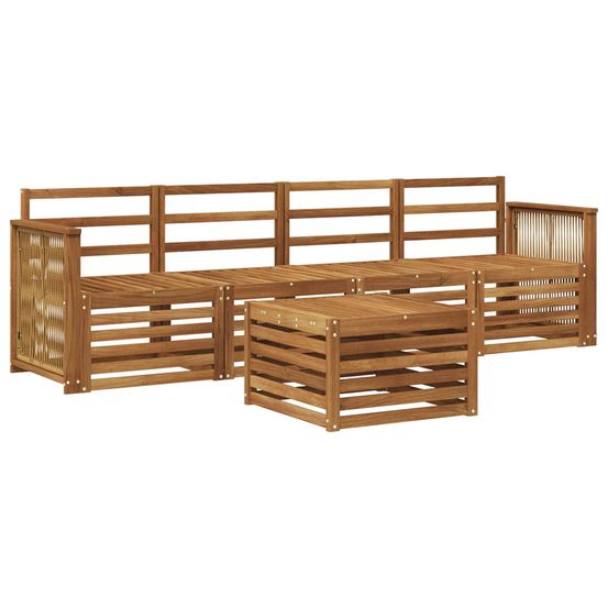 Ensemble de canapés d'extérieur 5 pc naturel