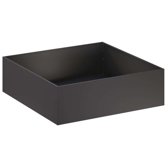 Cache-pot de jardin noir 80 x 80 x 30 cm acier laminé à froid