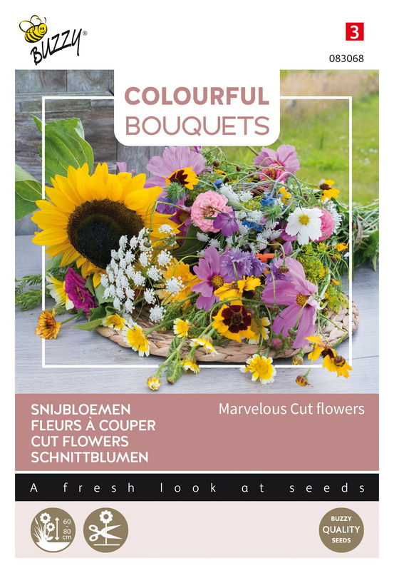Buzzy colourful bouquets, marvelous cutflowers - ca. 5 gr (livraison gratuite)