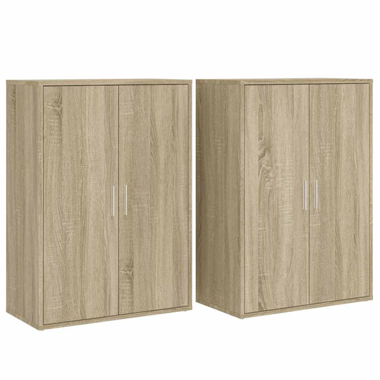 Buffets 2 pcs chêne sonoma 60x31x84 cm bois d'ingénierie