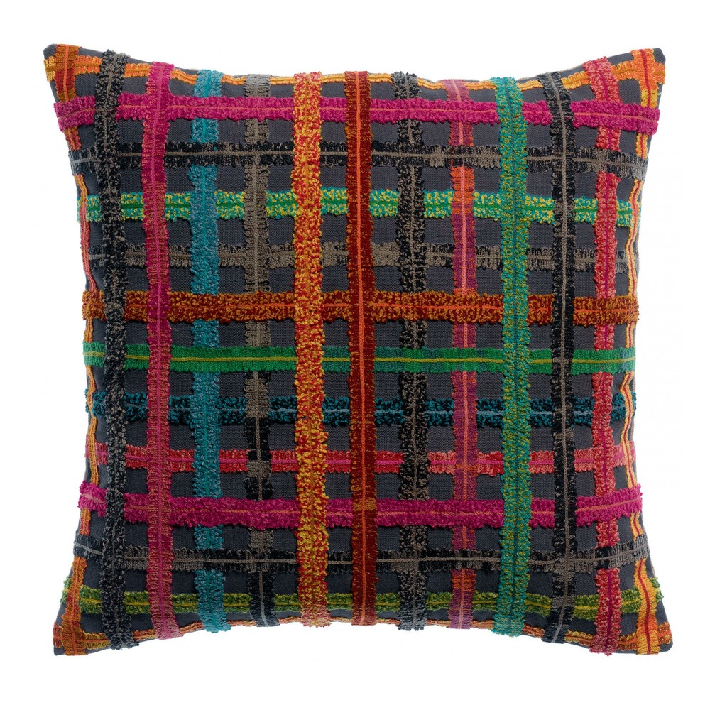 Coussin brodé soline multico 45 x 45 cm