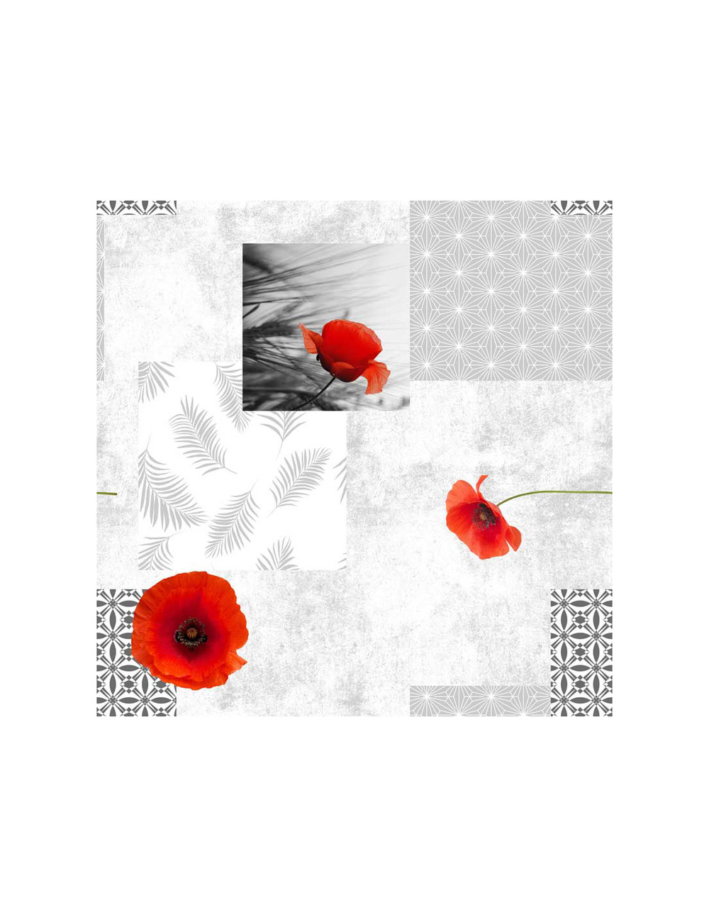 Nappe polyester 140x240cm pavot sur cintre - access deco