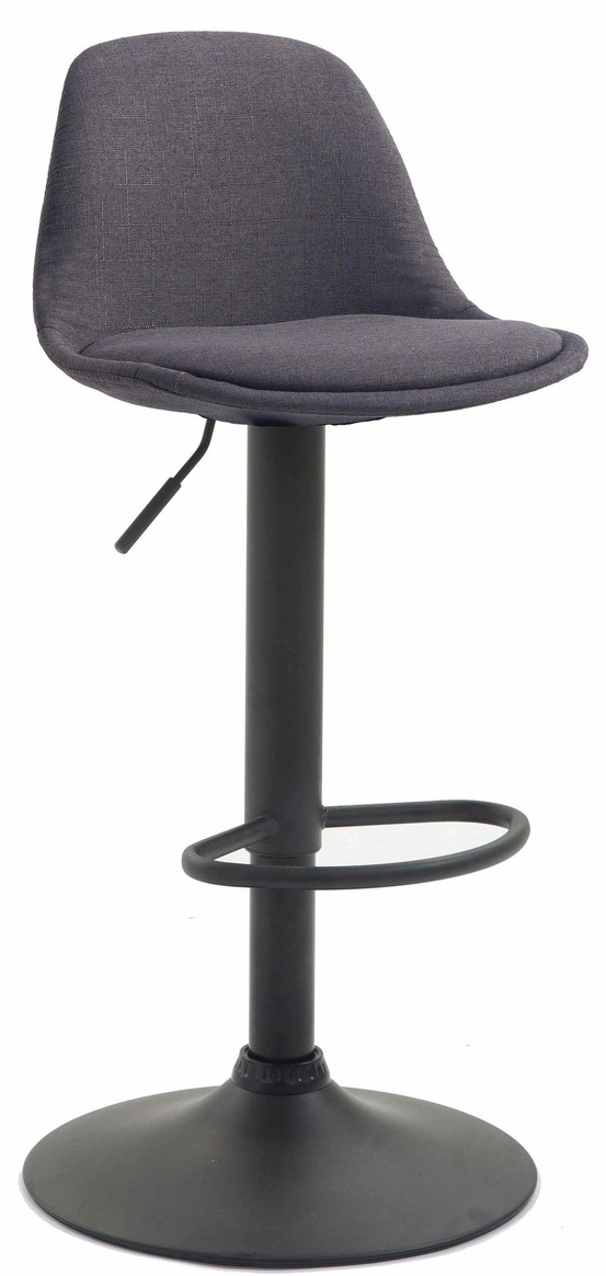 Tabouret de bar kiel tissu noir
