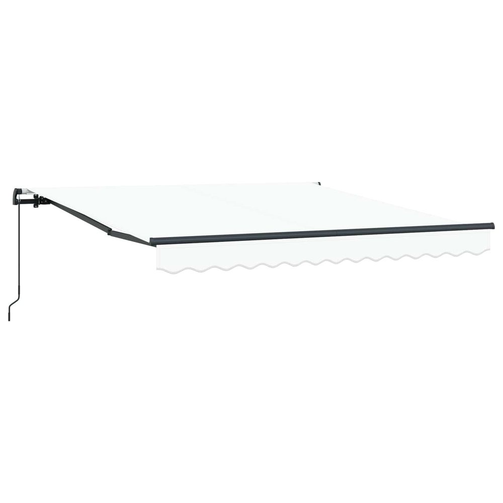 Auvent rétractable blanc 300 x 250 cm polyester et aluminium