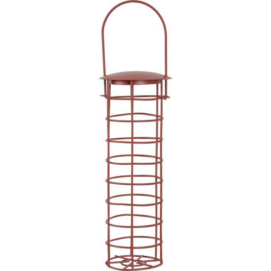 Distributeur à boules de graisse rouge terra-cotta, ø 9 x 32 cm pour oiseau