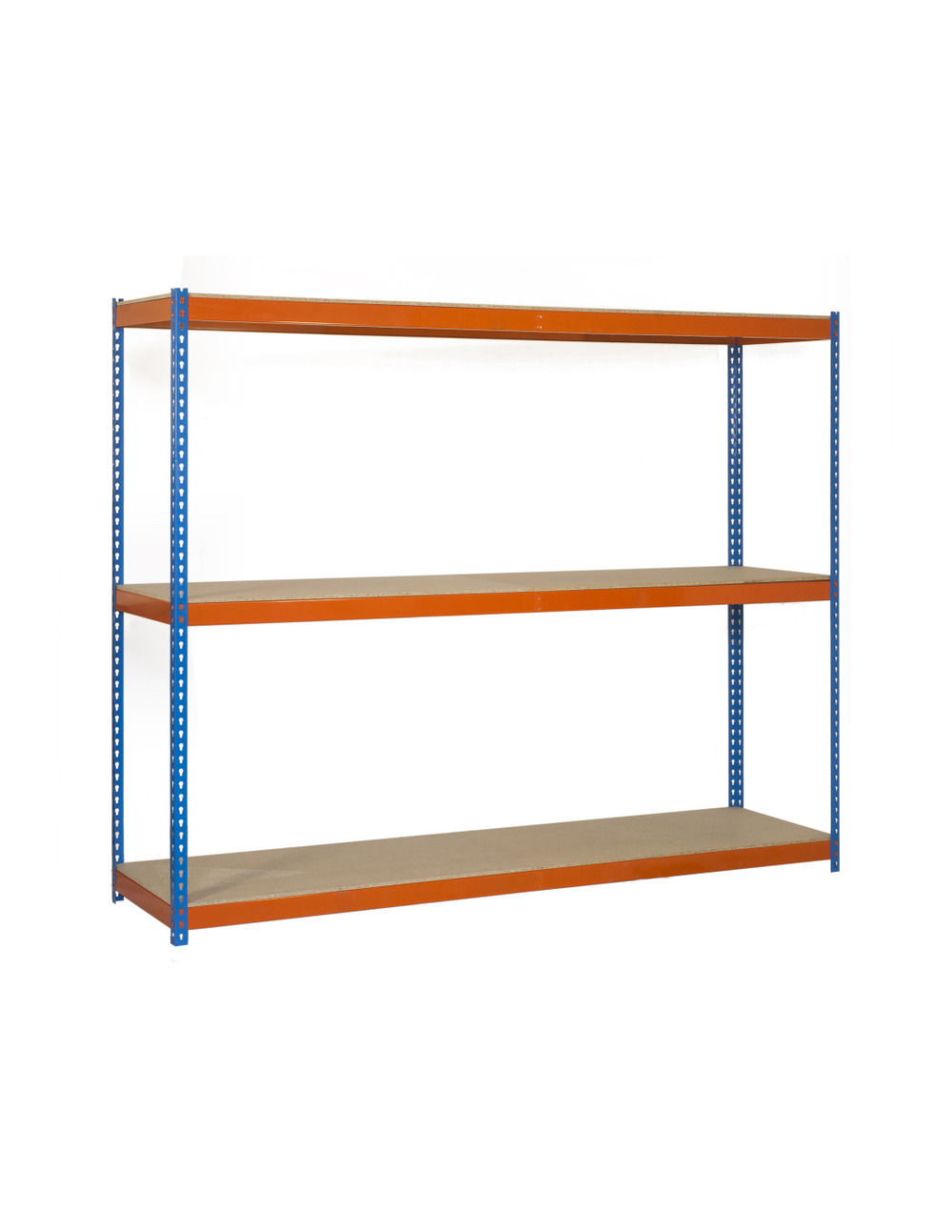 Etagère sans vis simonforte 1204-3 chipboard 1500 bleu/orang/bois bleu/orange/bois 1500x1200x450 - simonrack