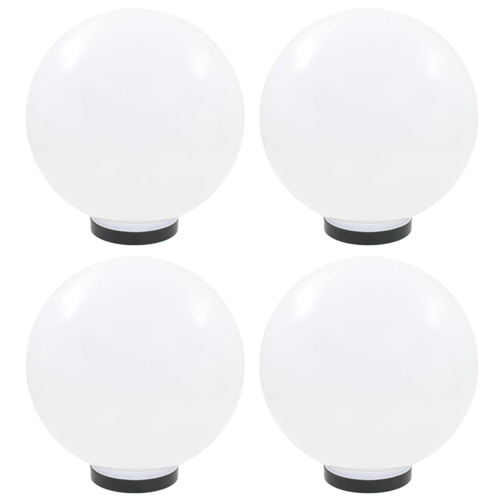 Lampes à led sous forme de boule 4 pcs sphérique 30 cm pmma