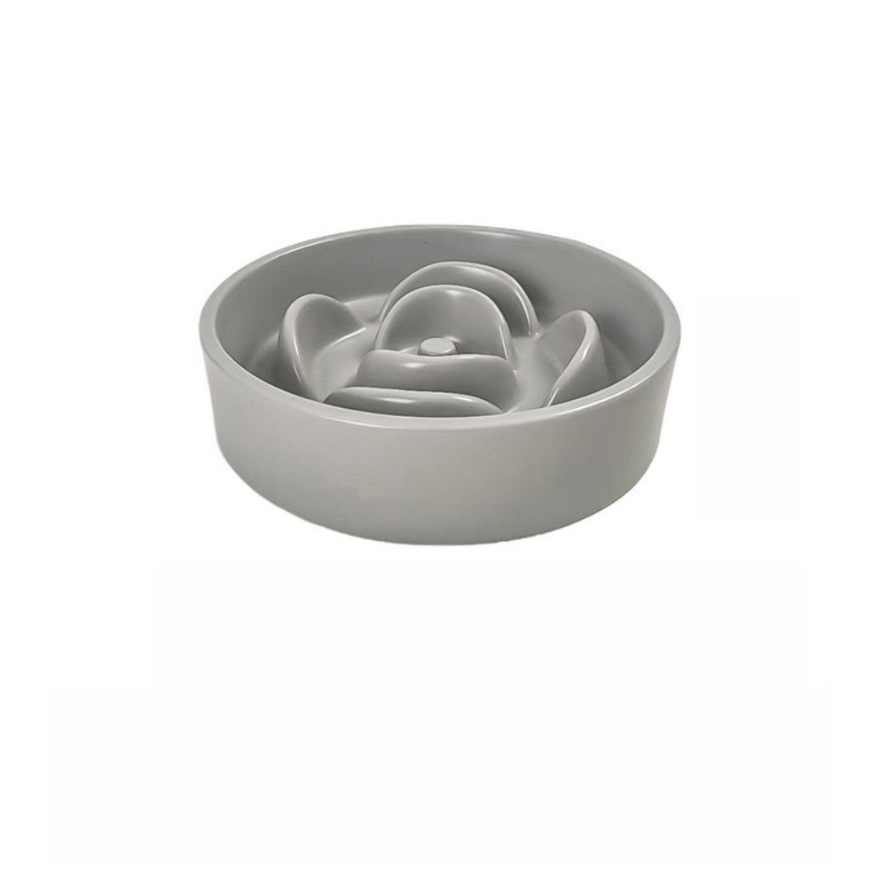 Dtopbuyage ecuelle anti glouton plastique couleur grise 15.5*15.5*4cm