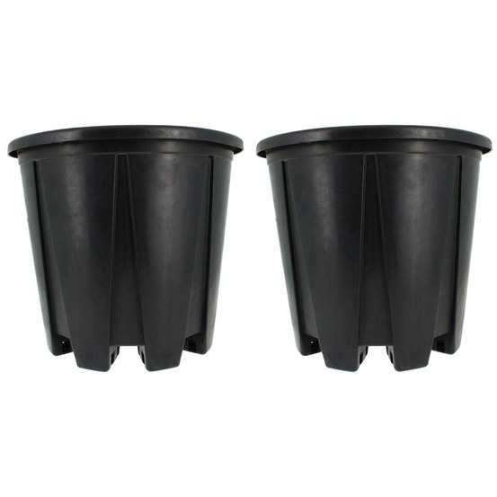 Pot de plantation rond anti-chignon eracle 18 l lot de 2