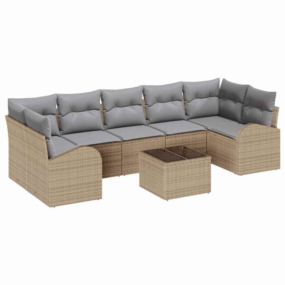 Ensemble de canapé de jardin 8 pc 7-nombre de places