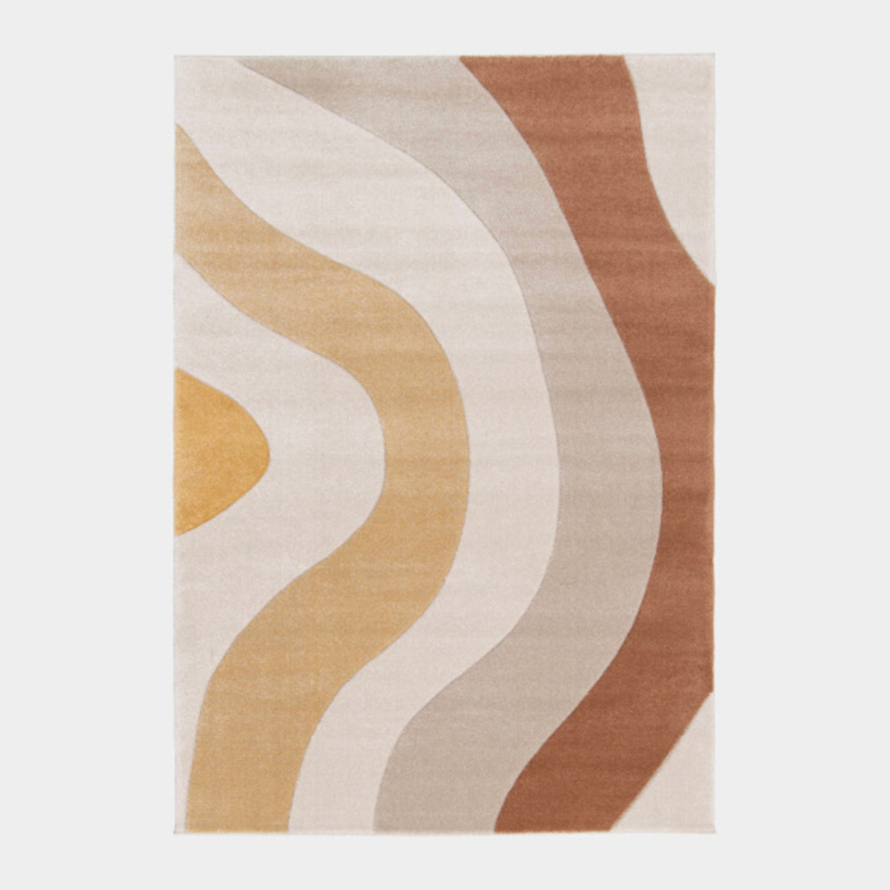 Tapis onde - motifs vagues rétro - 160 x 230 cm