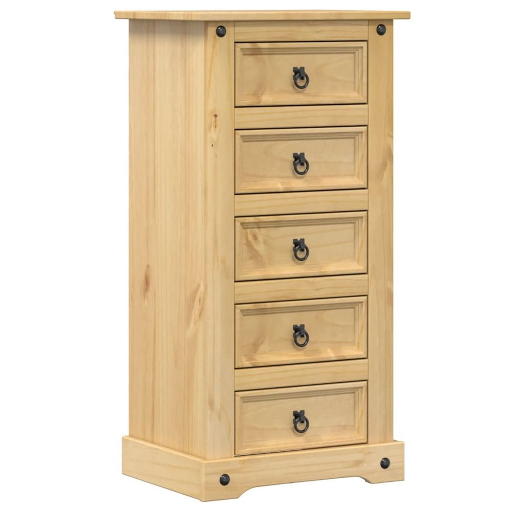 Table de chevet corona 53x39x103 cm bois de pin massif
