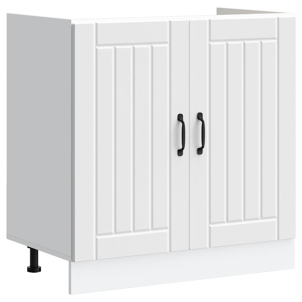 Meuble de base de lavabo lucca blanc bois d'ingénierie