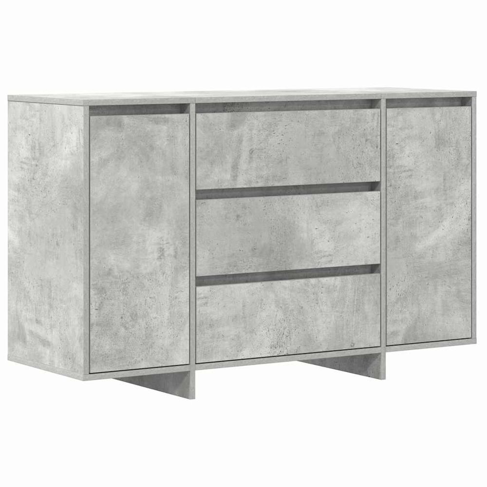 Buffet gris béton 120 x 41 x 75 cm bois d'ingénierie