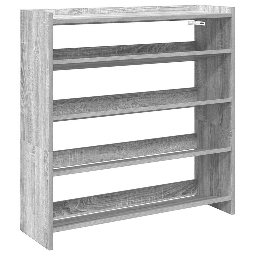 Étagère à chaussures sonoma gris 80x25x81 cm bois d'ingénierie